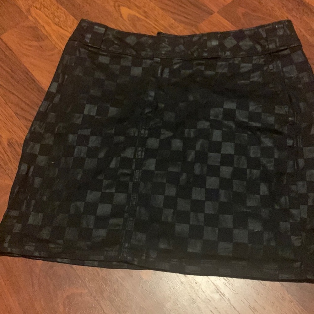 Dickies black checkered mini skirt. New never worn.